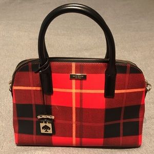 Kate Spade Rachelle Woodland Plaid Drive Satchel